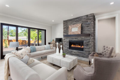 White living room